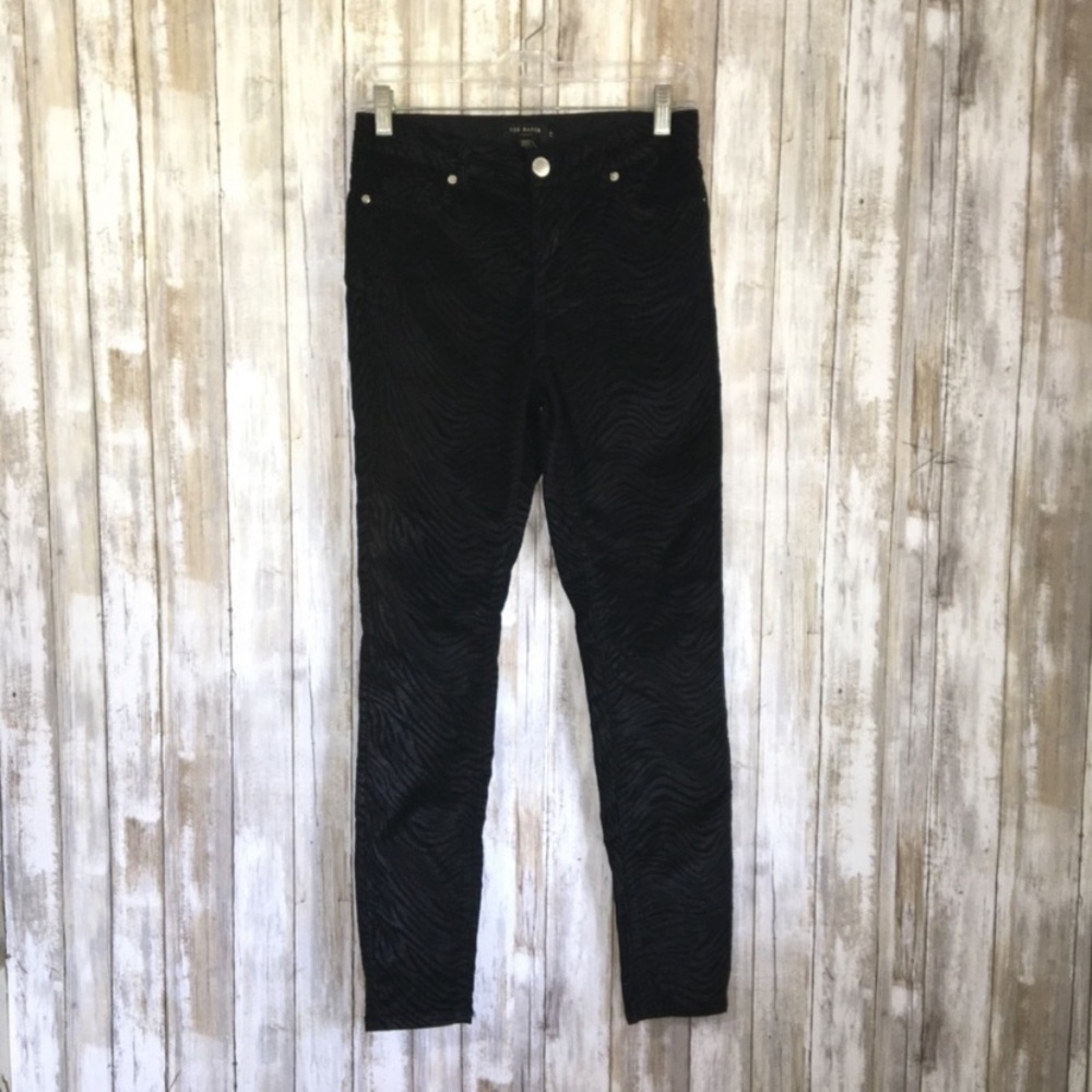 Ted Baker Black Tiger Skinny Pants - Picture 5 of 8